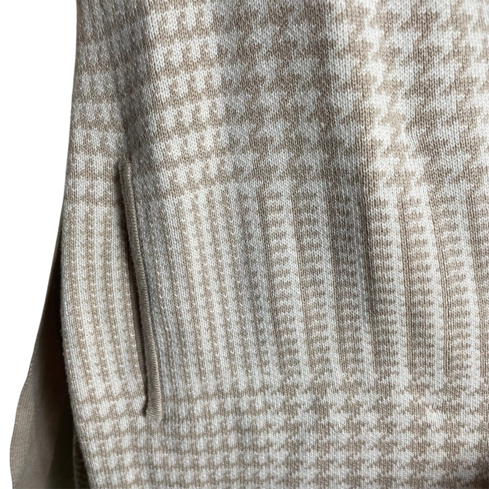 Ann Taylor Beige Belted Cardigan Houndstooth - Picture 5 of 9